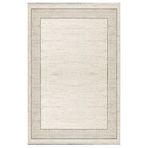 Bayan Krem Çerçeveli Modern Geometrik Etnik Desenli Boho Makinada Yıkanabilir Hafif Hav Toz Vermez Leke Tutmaz Kaymaz Taban Dijital Makine Baskı Halı Oturma Odası Salon Yolluk Koridor Mutfak Halısı