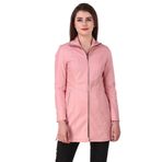 Bayan Moda Tranding Deri Uzun Ceket - Kadın Kuzu Derisi Napa Düz Deri Ceket - Trençkot Uzun - Gerçek Deri Günlük Kıyafet - Kadın Akıllı Kesim Hakiki Deri Ceket Parka, Bölüm 1 Pembe, XS