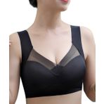 Bayan sütyen, askısız, büstiyer, dikişsiz iç çamaşırı, klasik, üst giyim, konforlu, sütyenli, elastik, Siyah, XL-XXL