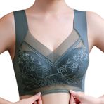 Bayan sütyen tam kapsama ince kayış artı boyutu kablosuz spor dantel kapak fincan yelek Bralette görünmez şeffaf sutyen, mavi, L