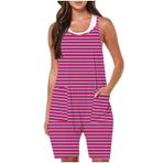 Bayan Tulumlar Shortalls Tulumlar Shortalls Şort Unitard Kadınlar için Seksi Dantelli Cami Tank Tulumlar Shortalls, Y-343 Sıcak Pembe, XXL
