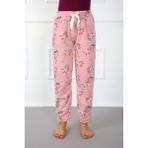 Bayan Welsoft Polar Tek Alt Pijama 210044 Pembe - Beyaz