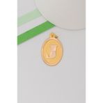 Bayar Gold 14 Ayar Altın J Harf Nostaljik Oval Kolye Ucu