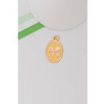 Bayar Gold 14 Ayar Altın M Harf Nostaljik Oval Kolye Ucu