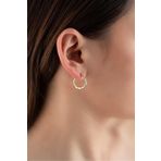 Bayar Gold 14 Ayar Altın Orta Boy Deniz Atı Halka Küpe 1.8 cm