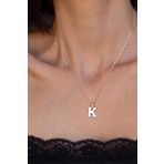 Bayar Gold Kadın K Harfli Plakalı Kolye