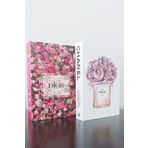 BayCazip 2'li Dekoratif Kitap Görünümlü Kutu Pembe Gül & No5 Parfüm Temalı