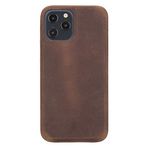 Bayelon Bouletta F360 Arka Kapak Deri Telefon Kılıfı iPhone 12 Pro Max 6.7inç G2 Antik Kahve