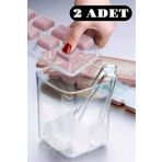 Bayev 2 Adet Basparmak Buzluk Buz Kalıbı Yapışmaz Silikon Kolay Çıkarılabilir Buz Kalıbı