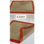Bayev 2 Adet Fırınlanabilir Kendinden Yağlı Silikon Pişirme Matı-hamur Açma Matı 30x40