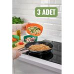 Bayev 3 Adet Prep 18 Cm Yemek Hazırlama Kasesi - Kesme Tahtası Uyumlu Tezgah Üstü Mutfak Yardımcısı