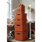 Bayev 6'Lı Set Colors Turuncu 2x6 2x13 2x21 Dolap İçi Düzenleyici Organizer Oyuncak Kutusu Kapaklı Saklama Kutusu Baza Altı Düzenleyici