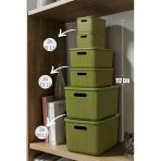 Bayev 6'Lı Set Colors Yeşil 2X6 2X13 2X21 Ofis Dolap İçi Düzenleyici Oyuncak Kutusu Kapaklı Saklama Kutusu