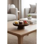 Bayev Bambu 17 Cm Akasya Yuvarlak Ayaklı Sunumluk 700815 - Ahşap Servis Sunum Tabağı