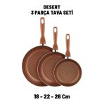 Bayev Desert 3 Parça Tava Seti 18-22-26 Cm - 3'Lü Çeyiz Tava Set Her Mutfağa Lazım