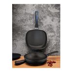 Bayev Granit 2'li Tava Set - 28 Cm Wok Tava Ve 26 Cm Griil Çizgili Izgara Tavası