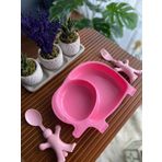 Bayev Kız Çocukları İçin 3 Prç. Fil Pembe Mama Seti