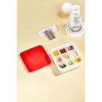 Bayev Medicine Box 1019 İlaç Kutusu 9 Gözlü Ayarlanabilir Bölmeli Kapaklı İlaç Saklama Kutusu