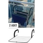 Bayev Petek Üstü Çamaşır Kurutmalık Metal Yapı ile Dayanıklı 2 Adet 50x34 cm