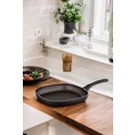 Bayev Ragnar Grill Izgara Tavası - 26 Cm Çizgili Yanmaz Yapışmaz Granit Tava