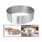 Bayev Yuvarlak Ayarlanabilir Pasta Kek Kalıbı Paslanmaz Çelik 16cm-30cm Boyut Ayarlı Oval Çember