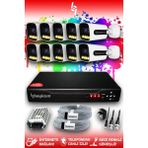 Bayicam 10 Kameralı Ultra 10 Dış Kamera Set HDD'siz 5 MP 2K Net Renkli Gece Görüşlü Güvenlik Kamerası Sistemi