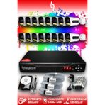 Bayicam 16 Kameralı Ultra 16 Dış Kamera Set 320 GB 5 MP 2K Net Renkli Gece Görüşlü Güvenlik Kamerası Sistemi