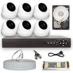 BAYICAM 6 Kameralı Dome 6 İç Kamera Set 500 GB HDD Full HD Gece Görüşlü Güvenlik Kamerası Sistemi