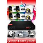 Bayicam 6 Kameralı Ultra 2 İç Kamera Set 250 GB 5 MP 2K Net Renkli Gece Görüşlü Güvenlik Kamerası Sistemi