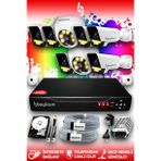 Bayicam 8 Kameralı Süper 2 İç Kamera Set 500 GB 5 MP 2K Net Renkli Gece Görüşlü Güvenlik Kamerası Sistemi