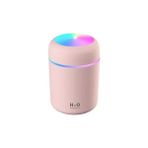 Bayındır Elektronik LED Işıklı Mini Ortam Oda Hava Nemlendirici ve Taşınabilir Buhar Makinesi H2O Humidifier - Pembe