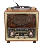 Bayındır Elektronik Taşınabilir Eskitme Radyo Fm Am Sw Usb Tf Aux Destekli Vintage Bluetooth Hoparlör