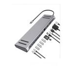 Bayındırelektronik 14 In 1 Macbook Uyumlu Type-C Hub Usb 3.0-Sd/Tf-Rj45-Hdmı-Vga-Usb-C 60W Dönüştürücü