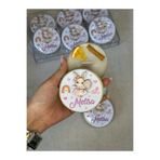 Baykuş Craft Mimarlık Kabartmalı 3 Boyutlu İsimli Yeni doğan Bebek Mevlid Hediyelik Mum-Çiçekli Tavşanlı-Toplam 10 Adet