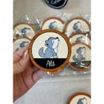Baykuş Craft Mimarlık Özel Tasarım Göktürk Kurt Ulukurt Mevlid Hediyelik Hastane Çıkışı Handmade Ahşap Bebek Magnet - 20 Adet