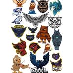 Baykuş Owl Sticker Set-12 20 Parça Telefon, Tablet, Defter, Laptop Sticker