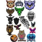 Baykuş Owl Sticker Set-3 17 Parça Telefon, Tablet, Defter, Laptop Sticker