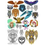 Baykuş Sticker Set 13 20 Parça Telefon, Tablet, Defter, Laptop Sticker