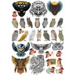 Baykuş Sticker Set 20 Parça Telefon, Tablet, Defter, Laptop Sticker