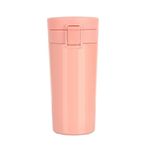 Baylar Kaliteli Paslanmaz Çelik Çift Katman Katman Kahve Fincanı Araç 380 ml Termos Bardak Pembe