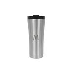 Baylar M Harfli Baskılı Çelik Termos Bardak 500 Ml Tek Ebat Metalik