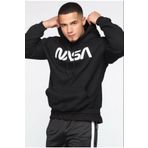 BAYMODA Siyah Nasa Baskılı Sweatshirt