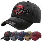 Baynetin Beyzbol kepi erkek ayarlanabilir retro beyzbol şapkası, pamuk yazlık şapka, güneş şapkası, sportif dış mekan şapkası, örgü, ayarlanabilir, güneş koruması, beyzbol şapkası, Siyah, Tek Beden