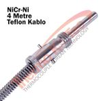 Bayonet K (nicr-ni) Tipi Termokupl 6x30mm 4 Metre Teflon Kablo