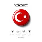 Bayrak Damla Etiket 3d Reçine Logo Sticker Oto Araç İçi Dekoratif Aksesuar 6x1,5 Cm