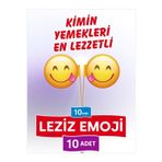 Bayrak Kürdan 10 Cm, 10 Adet - En Lezzetli Yemeklere Özel Emoji Yuvarlak Model Ürünleri