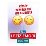 Bayrak Kürdan 10 Cm, 100 Adet - En Lezzetli Yemeklere Özel Emoji Yuvarlak Model Ürünleri