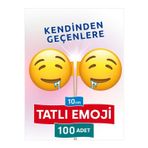 Bayrak Kürdan 10 Cm, 100 Adet - Yemek Yerken Kendinden Geçenlere Tatlı Emojili