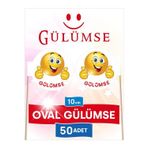 Bayrak Kürdan 10 Cm, 50 Adet - Gülümse Yazılı Ve Emoji Ürün Oval Model