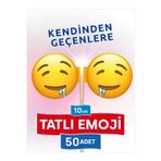Bayrak Kürdan 10 Cm, 50 Adet - Yemek Yerken Kendinden Geçenlere Tatlı Emojili
